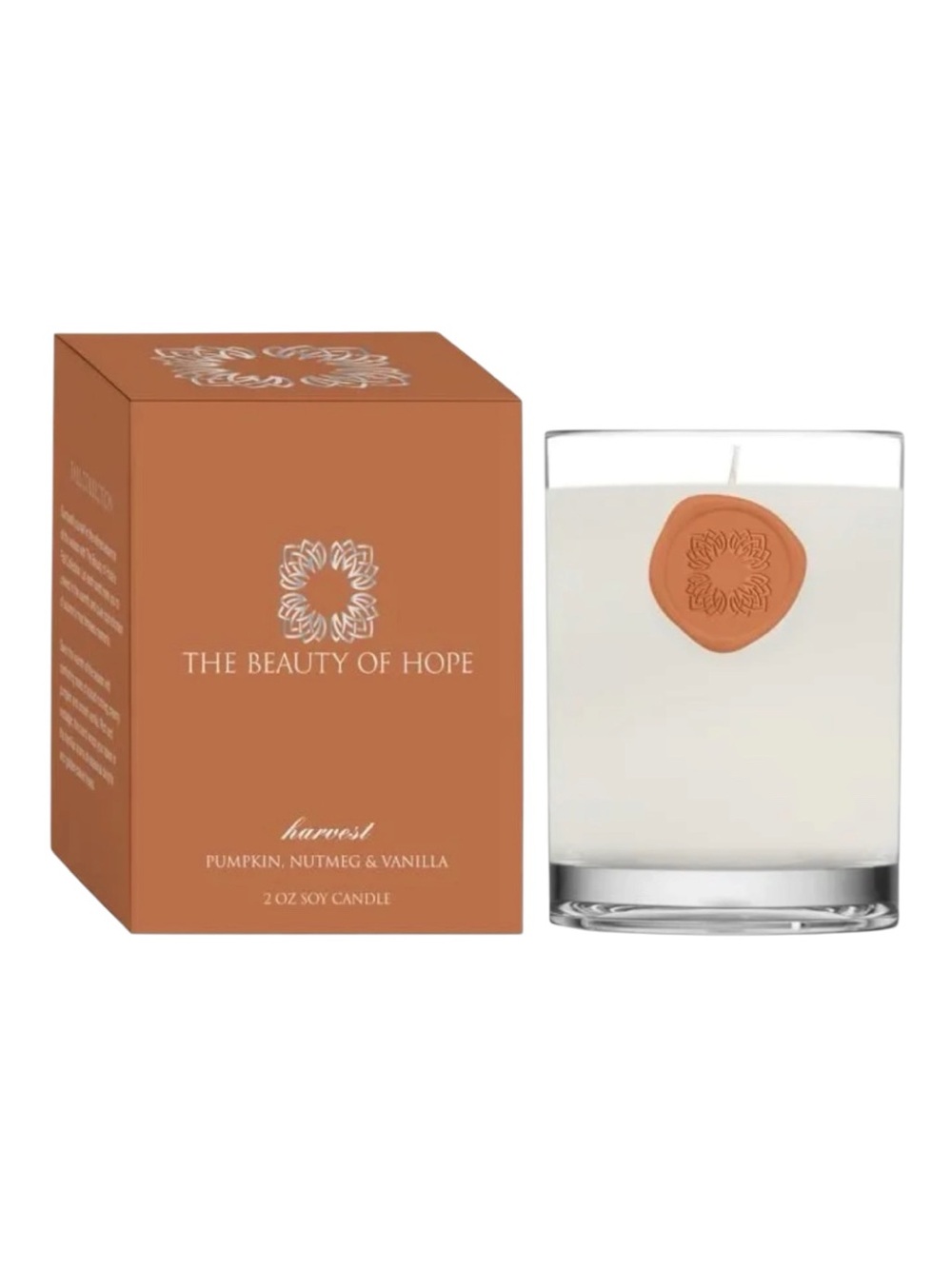 The Beauty of Hope HARVEST Candle - PUMPKIN, NUTMEG & VANILLA